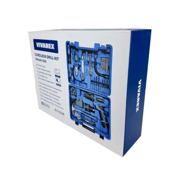 کیت دریل شارژی 12 ولت 2 باتری 40 پارچه ویوارکس VR1240-CDK - تصویر 2